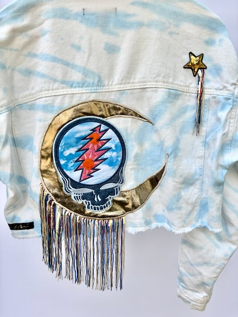 Grateful Dead Standing on the Moon Inspired Forever 21 Denim Jacket