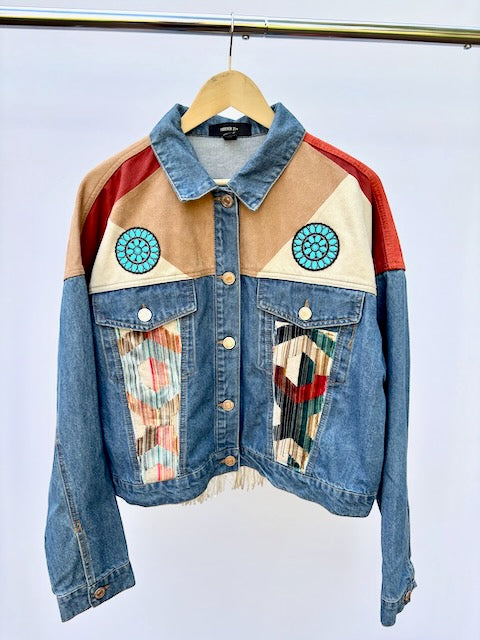 Phish Inspired Forever 21 Denim Jacket with Suede