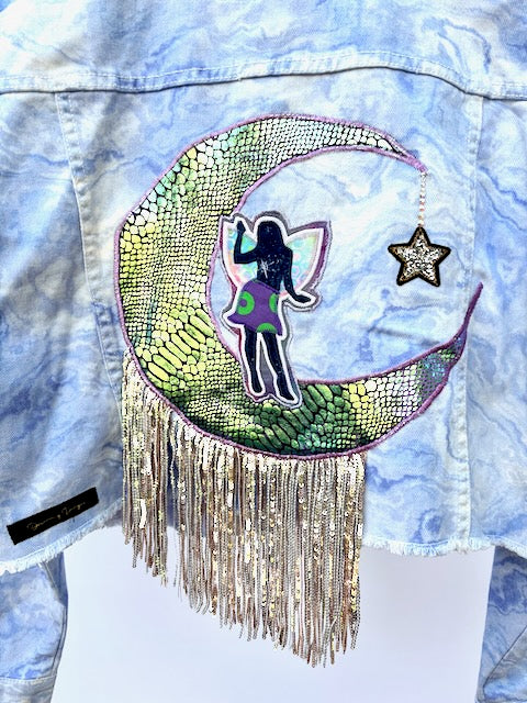 Phish Inspired Purple Swirl Forever 21 Denim Jacket