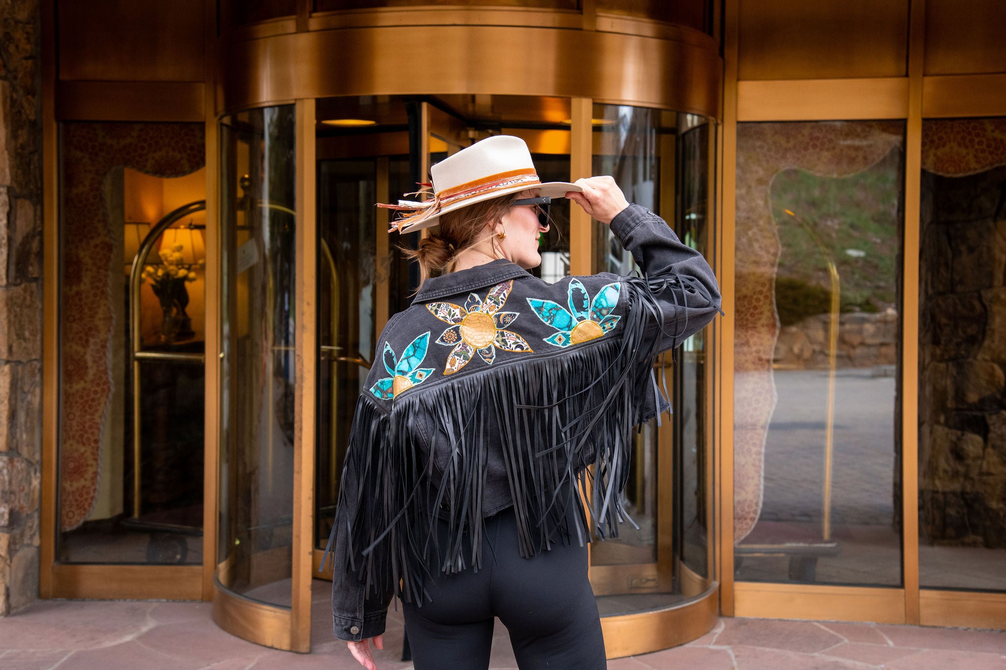 You Can Buy Yourself Flowers Forever 21 Cropped Black Denim Jacket with Fringe & Pockets